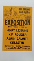 Affiche pour l'exposition <strong><em>Peintures et Sculture</em> </strong>, les taillades (Vaucluse) , du 27 mai 1983 au 15 juin 1983.
